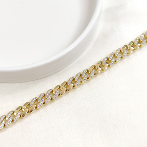 XUPING TOKALI TAŞLI 7 MM GURMET BİLEKLİK GOLD 20 CM