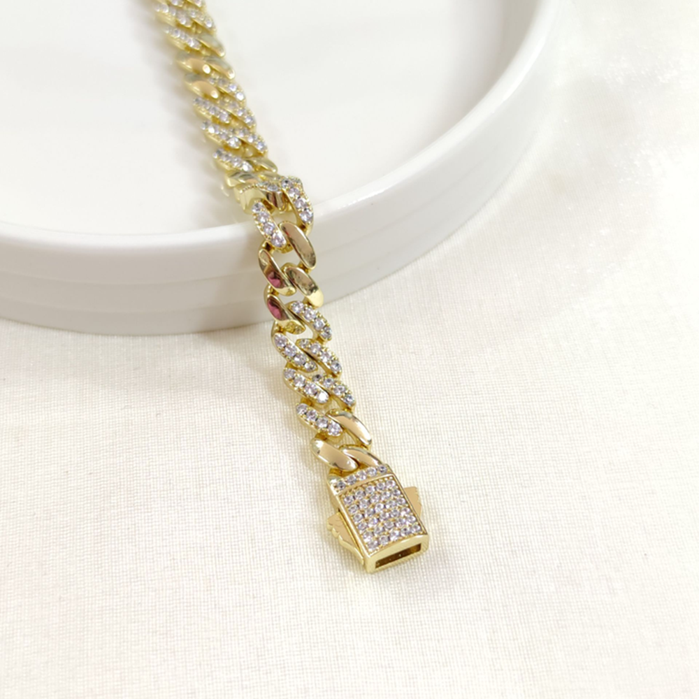 XUPING TOKALI TAŞLI 7 MM GURMET BİLEKLİK GOLD 20 CM