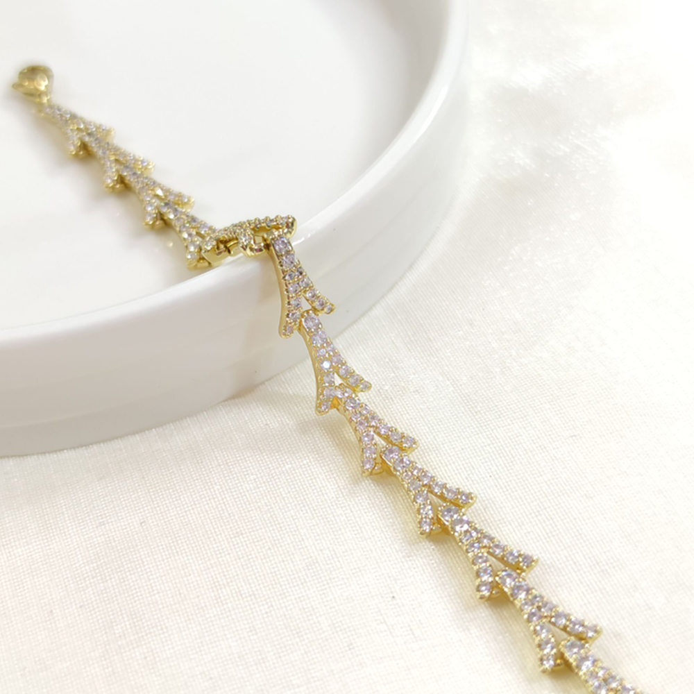 XUPING TAŞLI BALIKSIRTI BİLEKLİK GOLD 17+2 CM