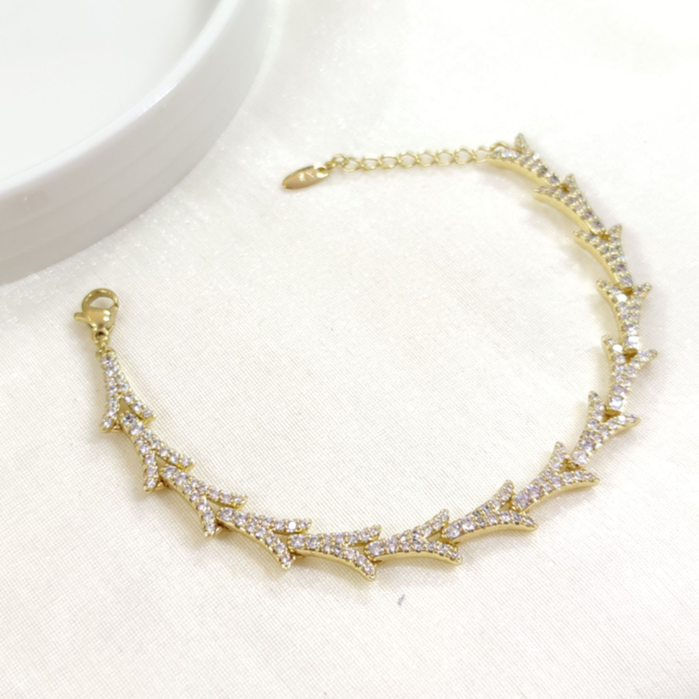 XUPING TAŞLI BALIKSIRTI BİLEKLİK GOLD 17+2 CM