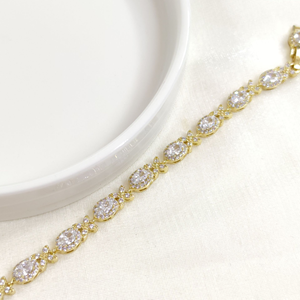 XUPING OVAL TAŞLI BİLEKLİK GOLD 17+2 CM