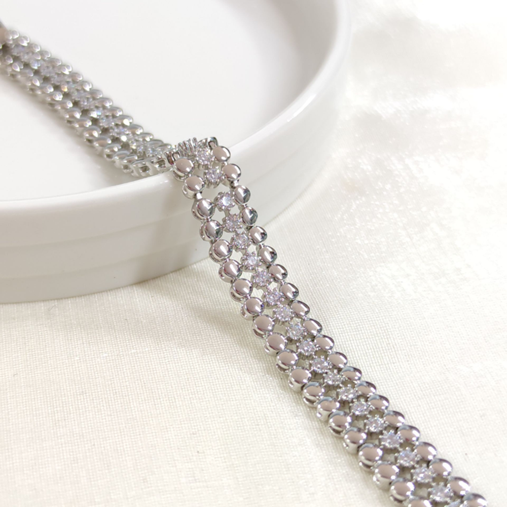 XUPING TAŞLI BİLEKLİK BEYAZ 17 CM