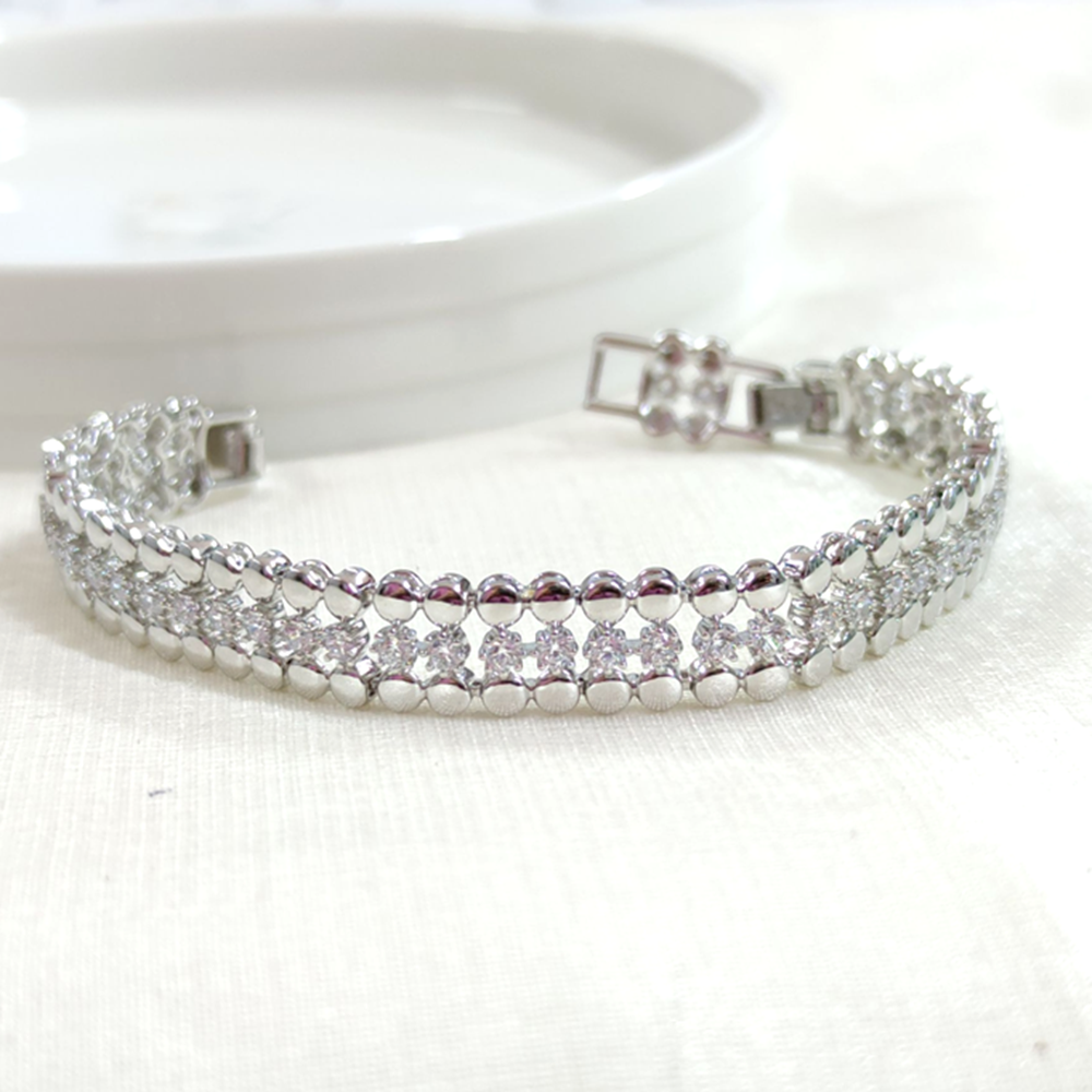 XUPING TAŞLI BİLEKLİK BEYAZ 17 CM