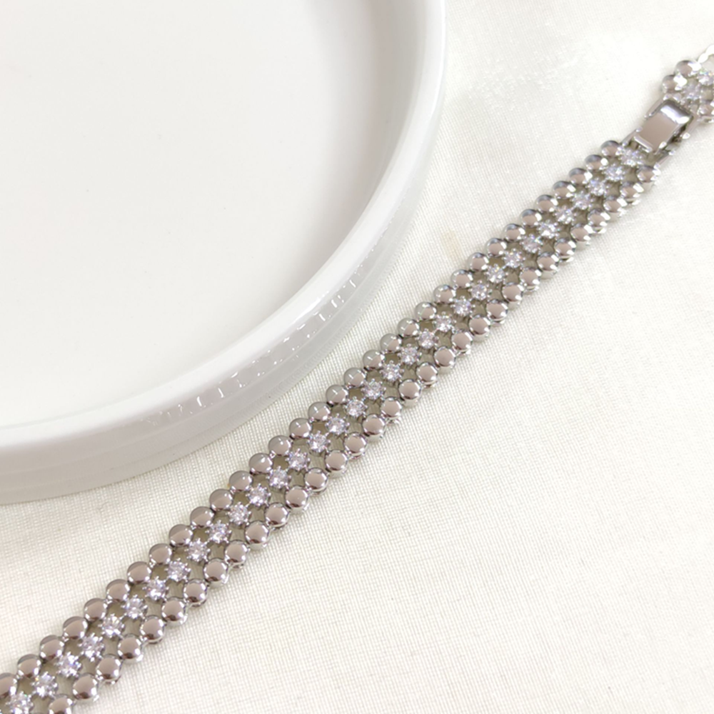 XUPING TAŞLI BİLEKLİK BEYAZ 17 CM