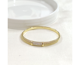 XUPING TAŞ DETAYLI ÇITIR BİLEZİK GOLD 6 CM