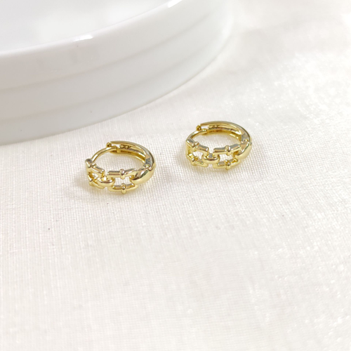 XUPING 10 MM ATAÇ DETAY HALKA KÜPE GOLD