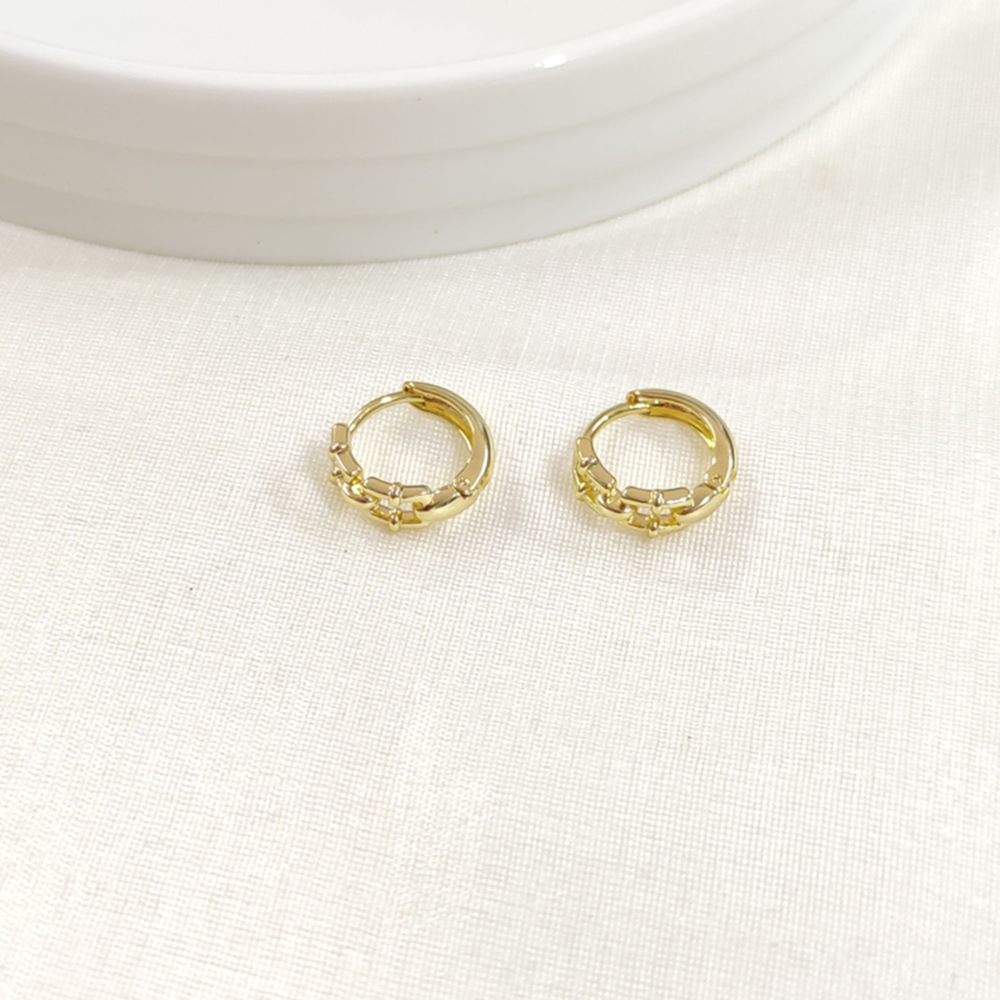 XUPING 10 MM ATAÇ DETAY HALKA KÜPE GOLD