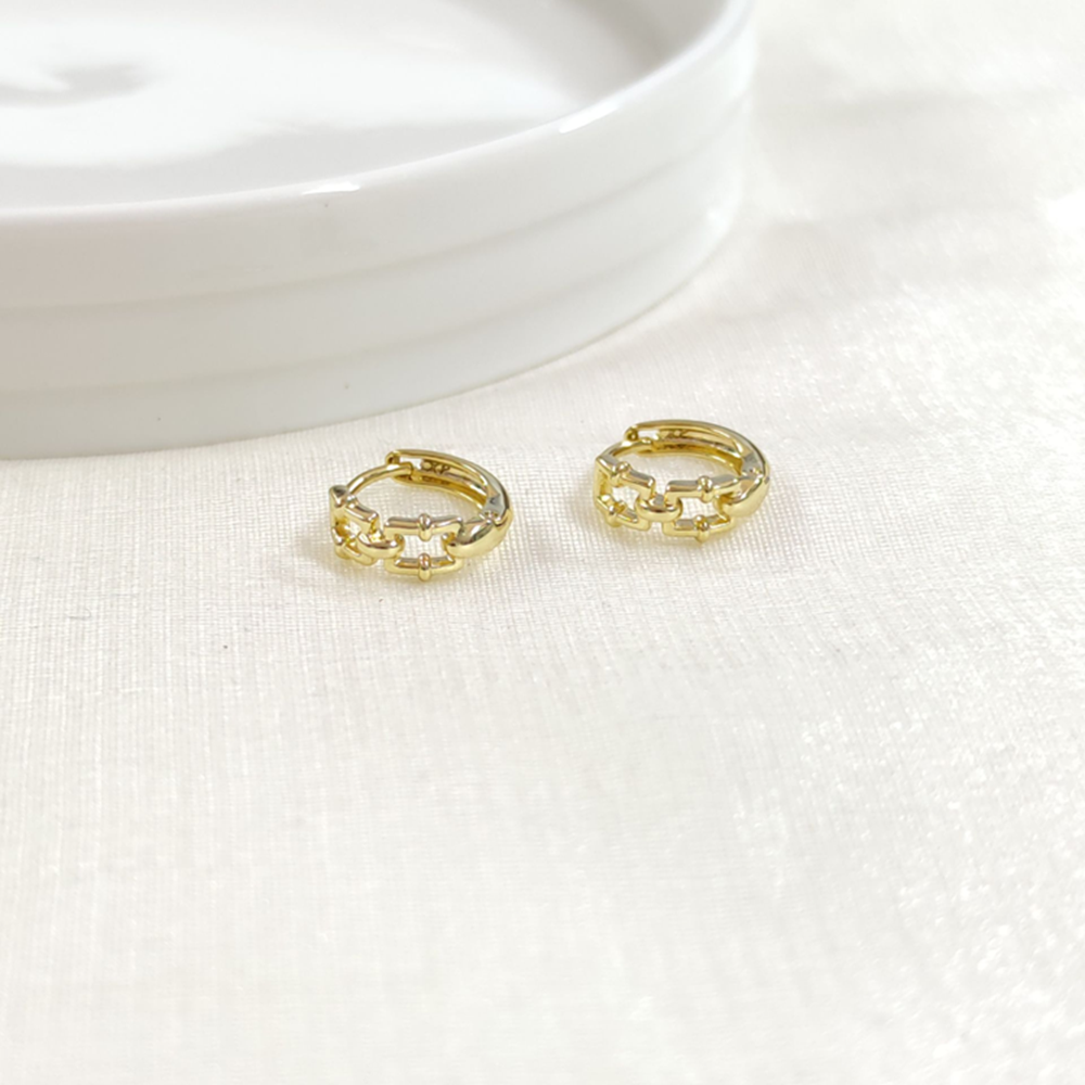 XUPING 10 MM ATAÇ DETAY HALKA KÜPE GOLD