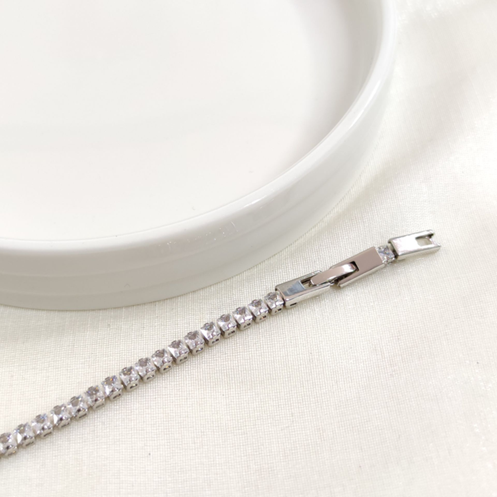 XUPING 3,5 MM BAGET SU YOLU BİLEKLİK BEYAZ 17+2 CM