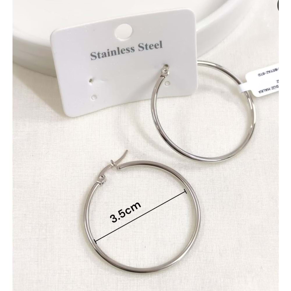 ÇELİK 35 MM DÜZ HALKA KÜPE