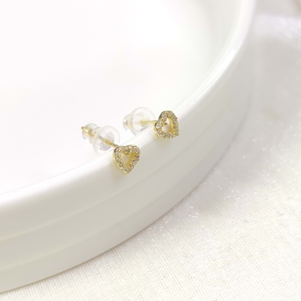 İTHAL 5 MM KALP GÜMÜŞ ÇİVİ KÜPE