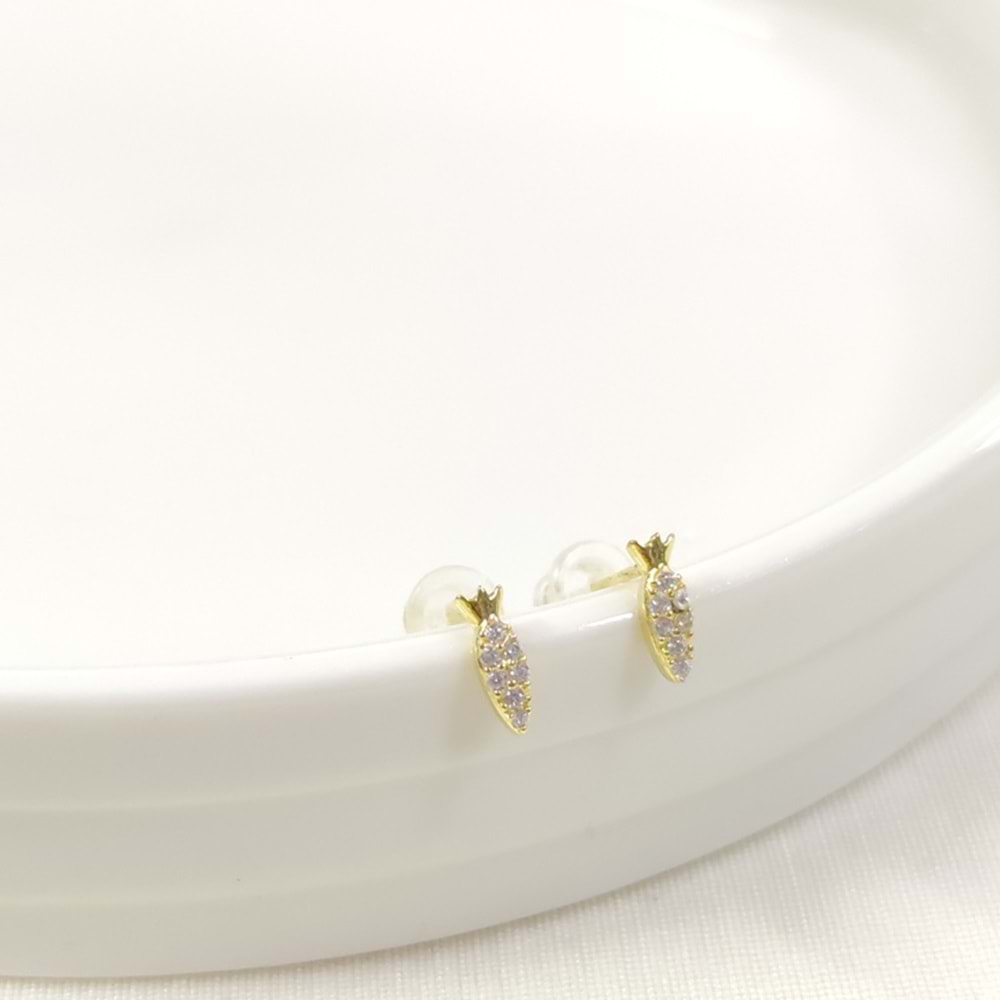 İTHAL 8 MM HAVUÇ GÜMÜŞ ÇİVİ KÜPE