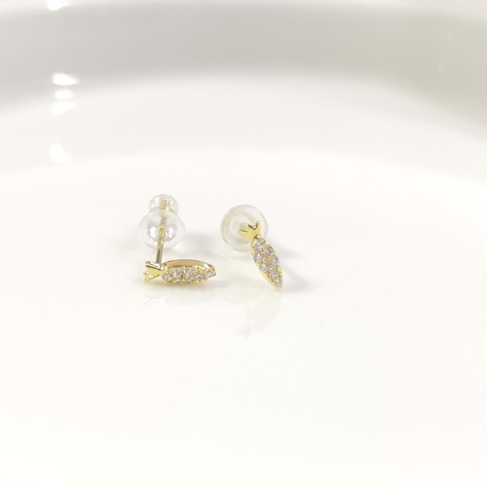 İTHAL 8 MM HAVUÇ GÜMÜŞ ÇİVİ KÜPE