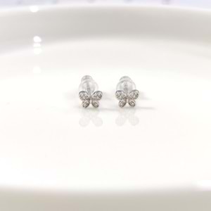 İTHAL 6 MM KELEBEK GÜMÜŞ ÇİVİ KÜPE