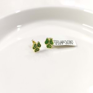 8 MM MİNELİ YONCA GÜMÜŞ ÇİVİ KÜPE