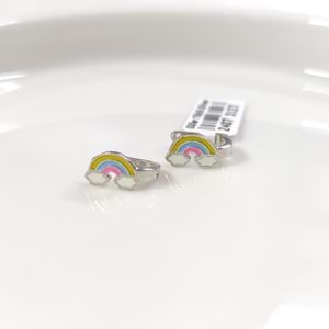 GÖKKUŞAĞI MİNELİ GÜMÜŞ ÇOCUK KÜPE