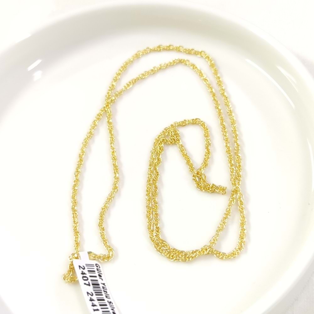 2 MM BURGU GÜMÜŞ ZİNCİR KOLYE 65 CM