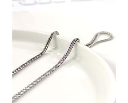 2,30 MM GÜMÜŞ TİLKİ KUYRUĞU KÜP ZİNCİR KOLYE 65 CM