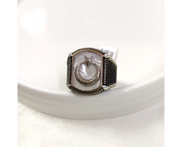 SEDEF DETAY AY YILDIZ GÜMÜŞ ERKEK YÜZÜK