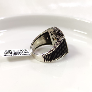 SEDEF DETAY AY YILDIZ GÜMÜŞ ERKEK YÜZÜK