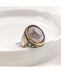 OVAL TUĞRA GÜMÜŞ ERKEK YÜZÜK