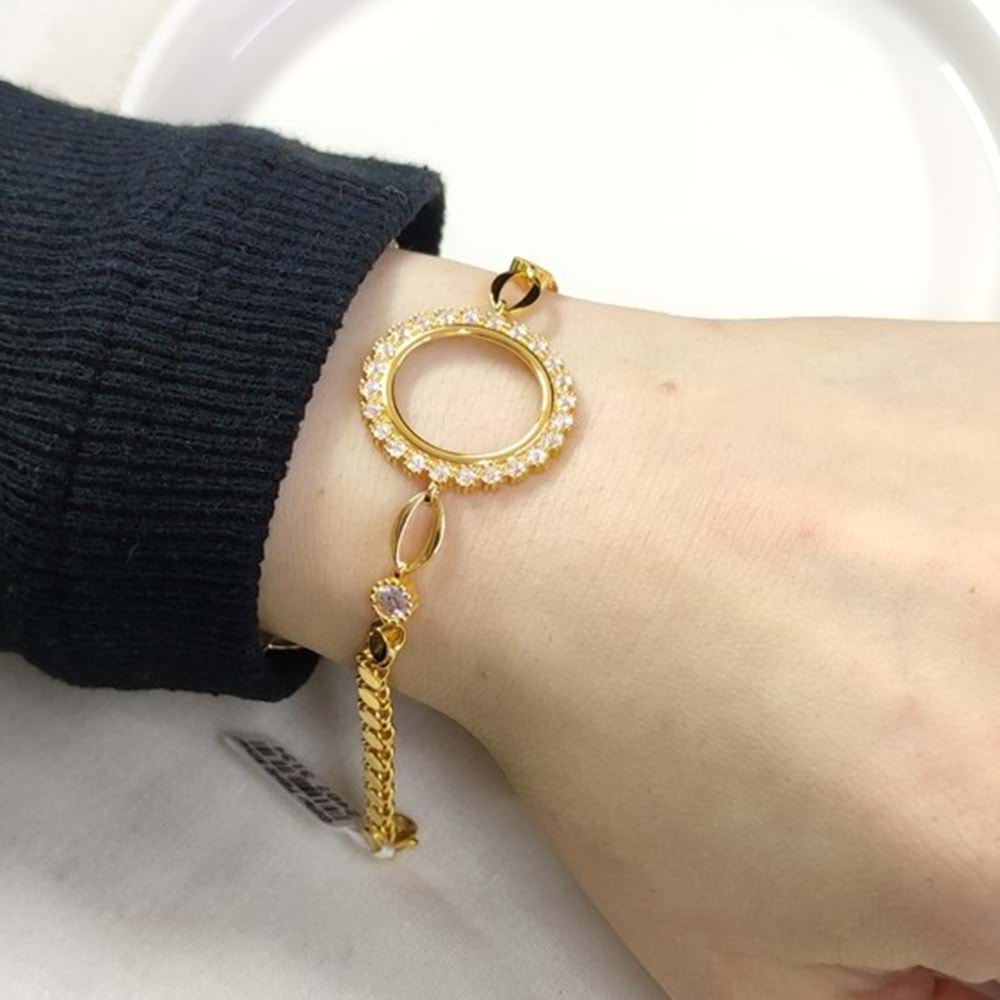 ÇEYREK ALTIN KONULABİLEN ARPA ZİNCİRLİ ÇİÇEK GÜMÜŞ BİLEKLİK