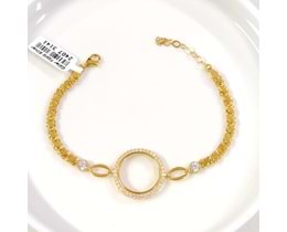 ÇEYREK ALTIN KONULABİLEN ARPA ZİNCİRLİ TAŞLI GÜMÜŞ BİLEKLİK