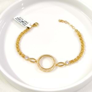 ÇEYREK ALTIN KONULABİLEN ARPA ZİNCİRLİ TAŞLI GÜMÜŞ BİLEKLİK