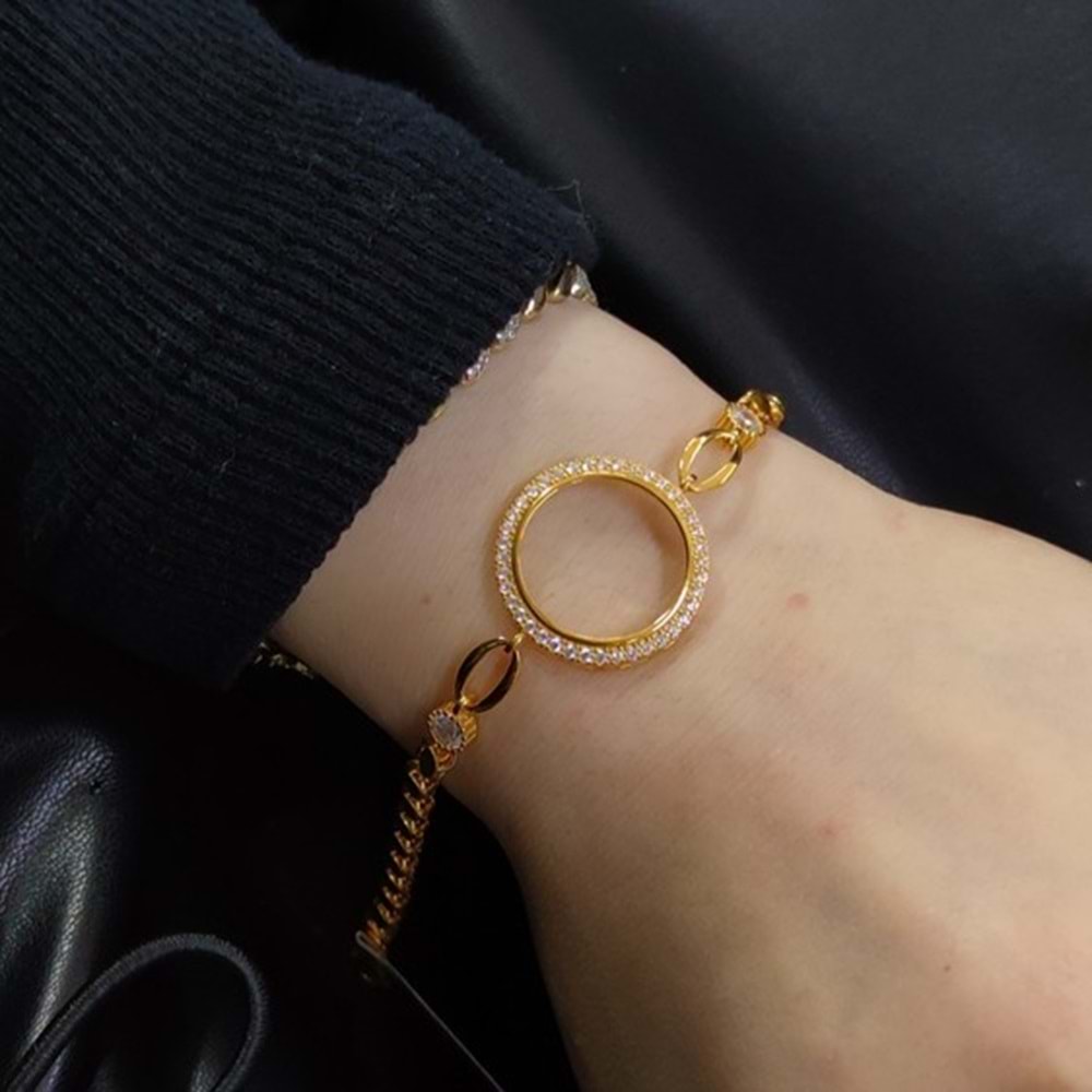 ÇEYREK ALTIN KONULABİLEN ARPA ZİNCİRLİ TAŞLI GÜMÜŞ BİLEKLİK