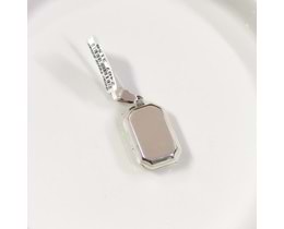 2,5 CM DÖRTGEN KAPAKLI GÜMÜŞ KOLYE UCU