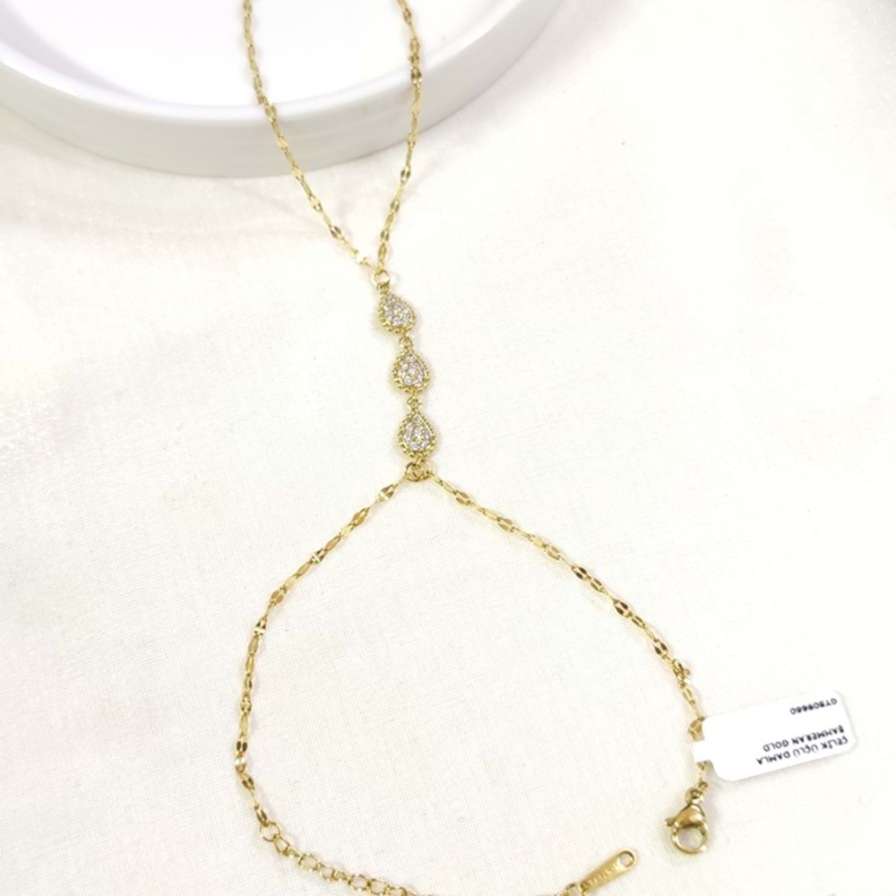 ÇELİK ÜÇLÜ DAMLA ŞAHMERAN GOLD