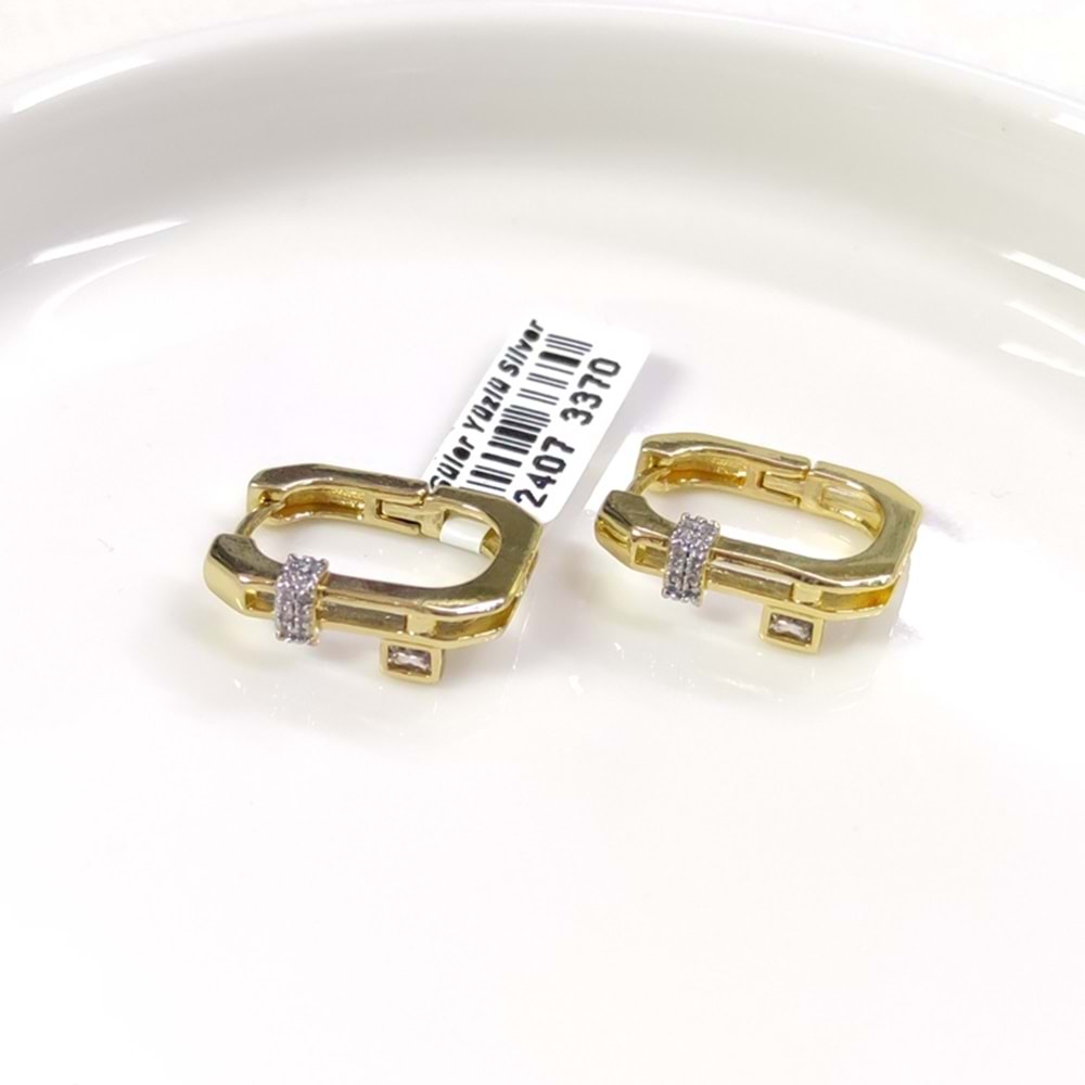 ÇELİK 15X10 DÖRTGEN HALKA KÜPE GOLD