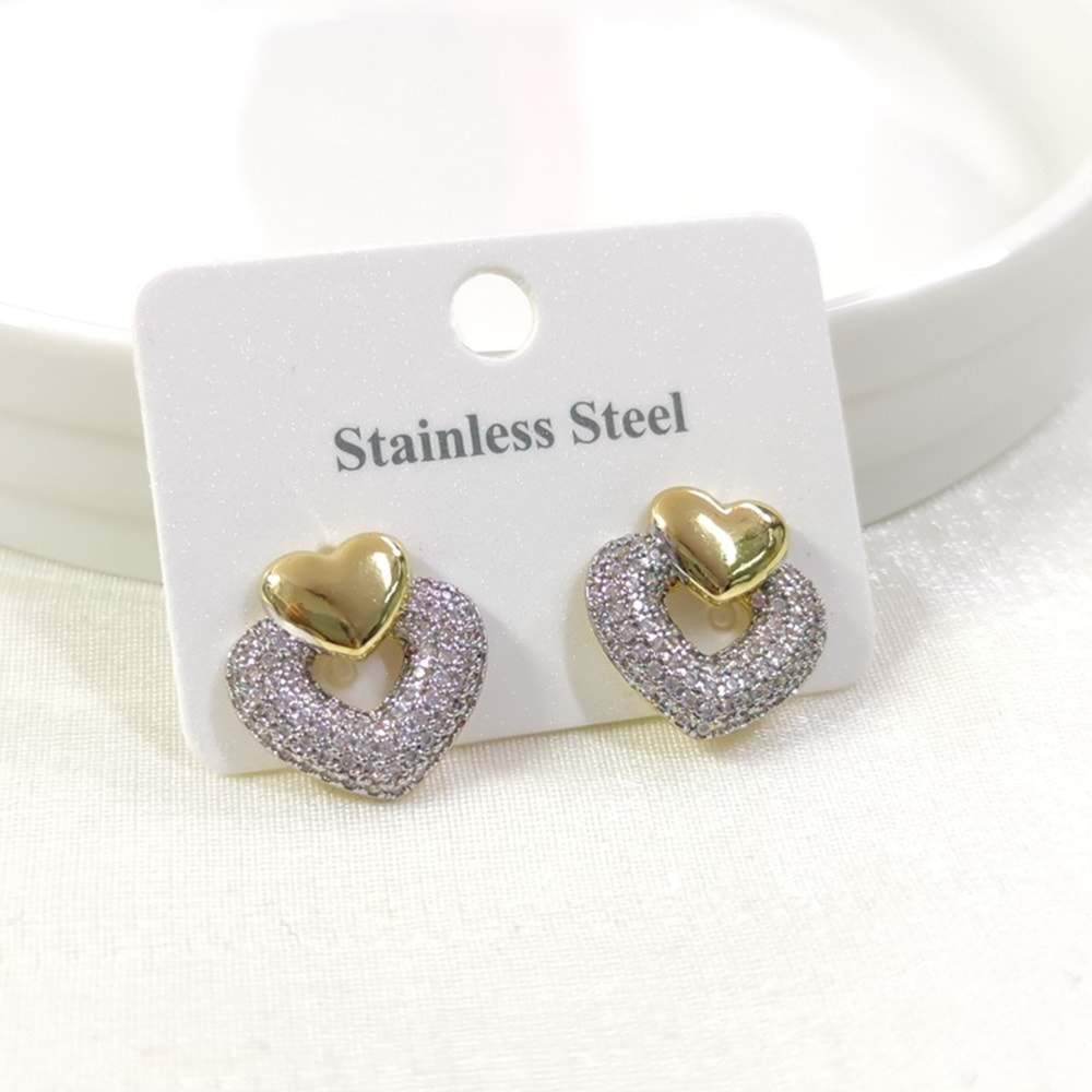 ÇELİK 18 MM KALP ÇİVİ KÜPE