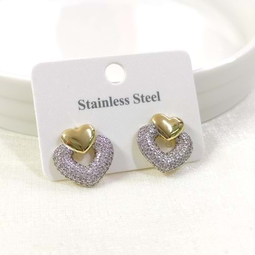 ÇELİK 18 MM KALP ÇİVİ KÜPE