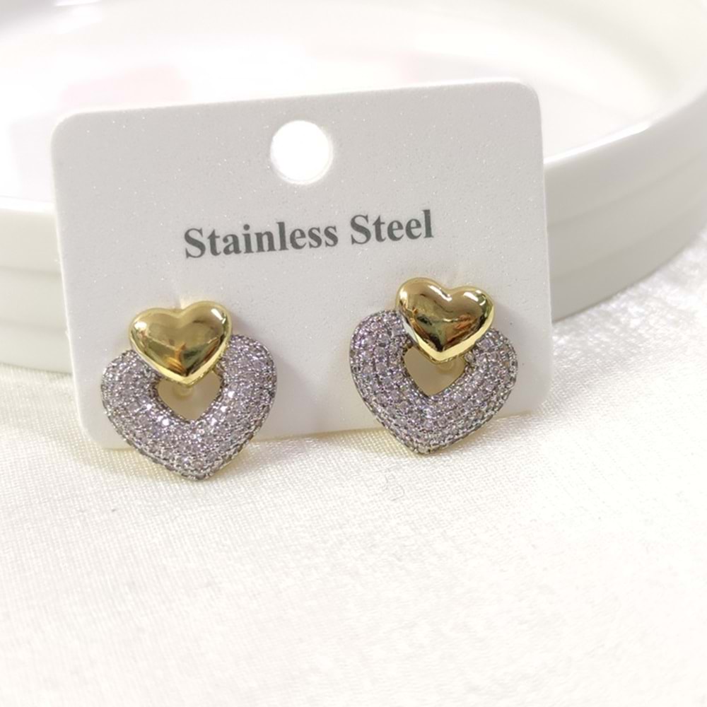 ÇELİK 18 MM KALP ÇİVİ KÜPE