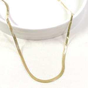 XUPING 3 MM YASSI ZİNCİR KOLYE 60 CM GOLD