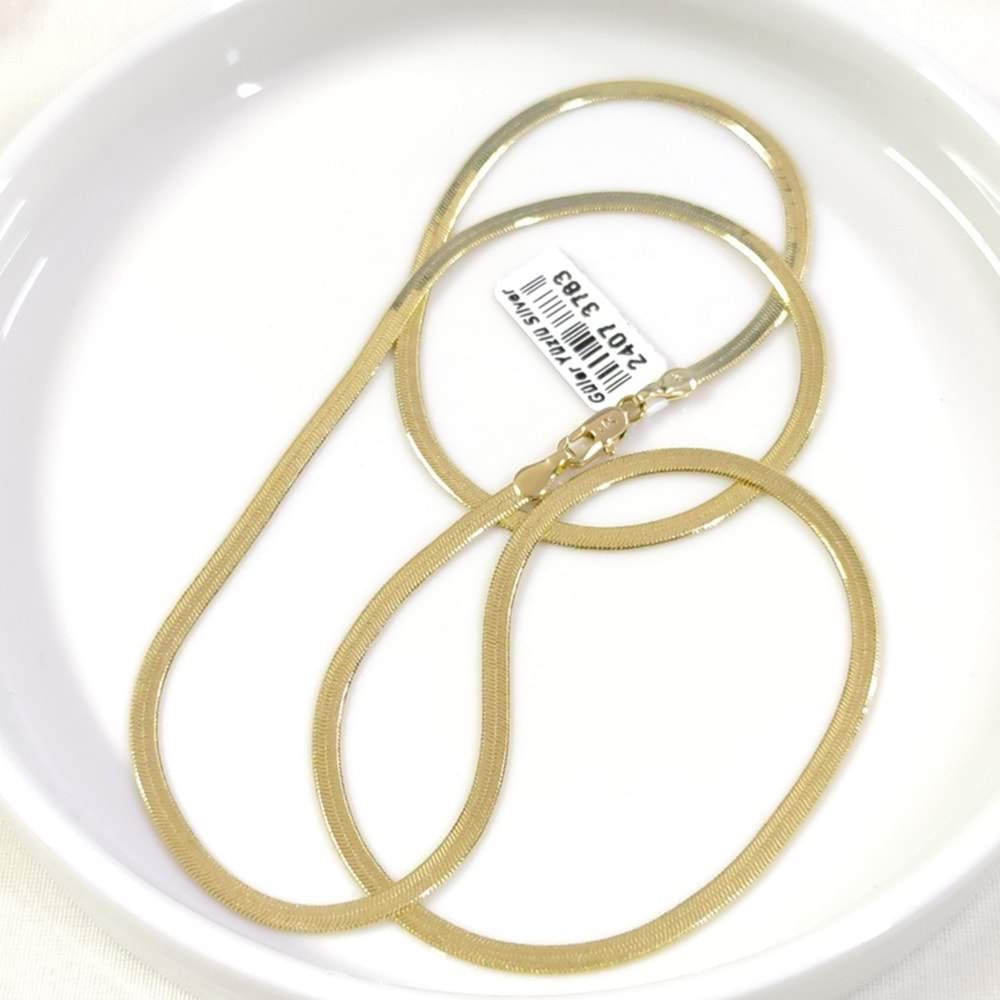 XUPING 3 MM YASSI ZİNCİR KOLYE 45 CM GOLD
