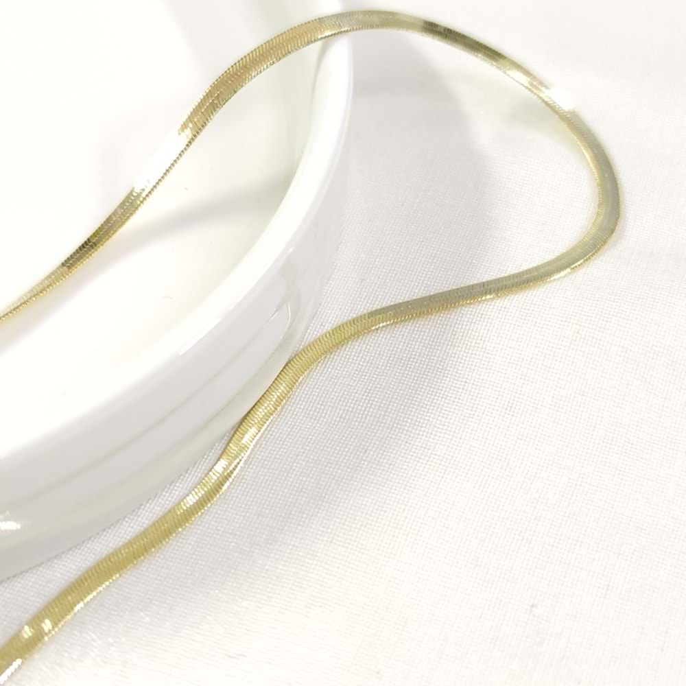 XUPING 3 MM YASSI ZİNCİR KOLYE 45 CM GOLD