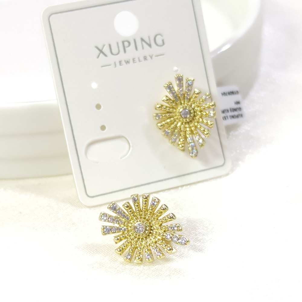 XUPING 15X20 MM GÜNEŞ KÜPE GOLD 10X7 MM