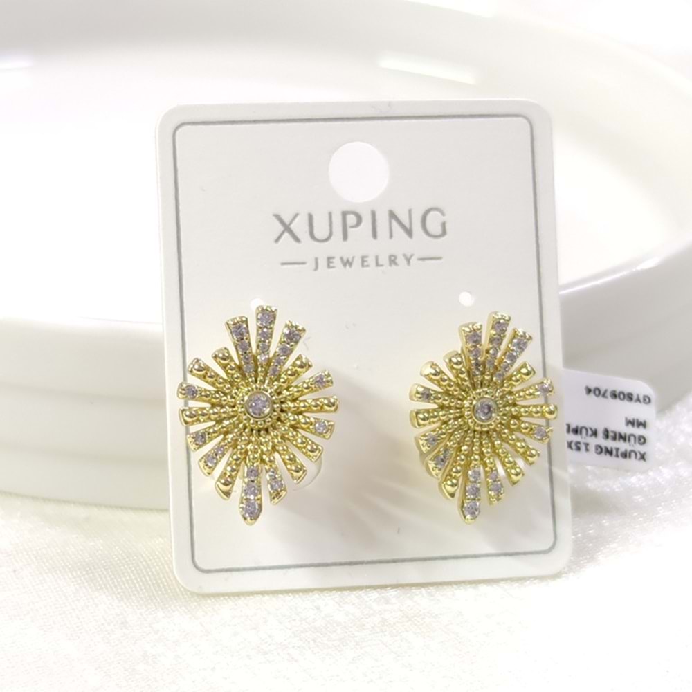 XUPING 15X20 MM GÜNEŞ KÜPE GOLD 10X7 MM