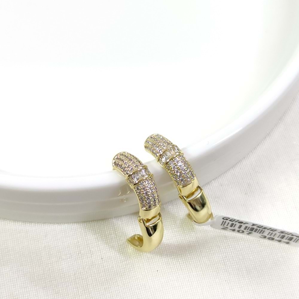 XUPING 11 MM TAŞLI BOMBELİ HALKA KÜPE GOLD