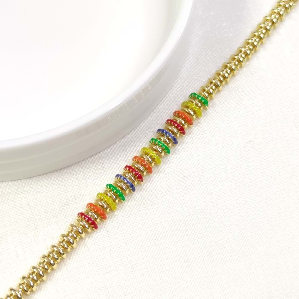 XUPING RENKLİ TAŞLI BİLEKLİK GOLD 17+2 CM
