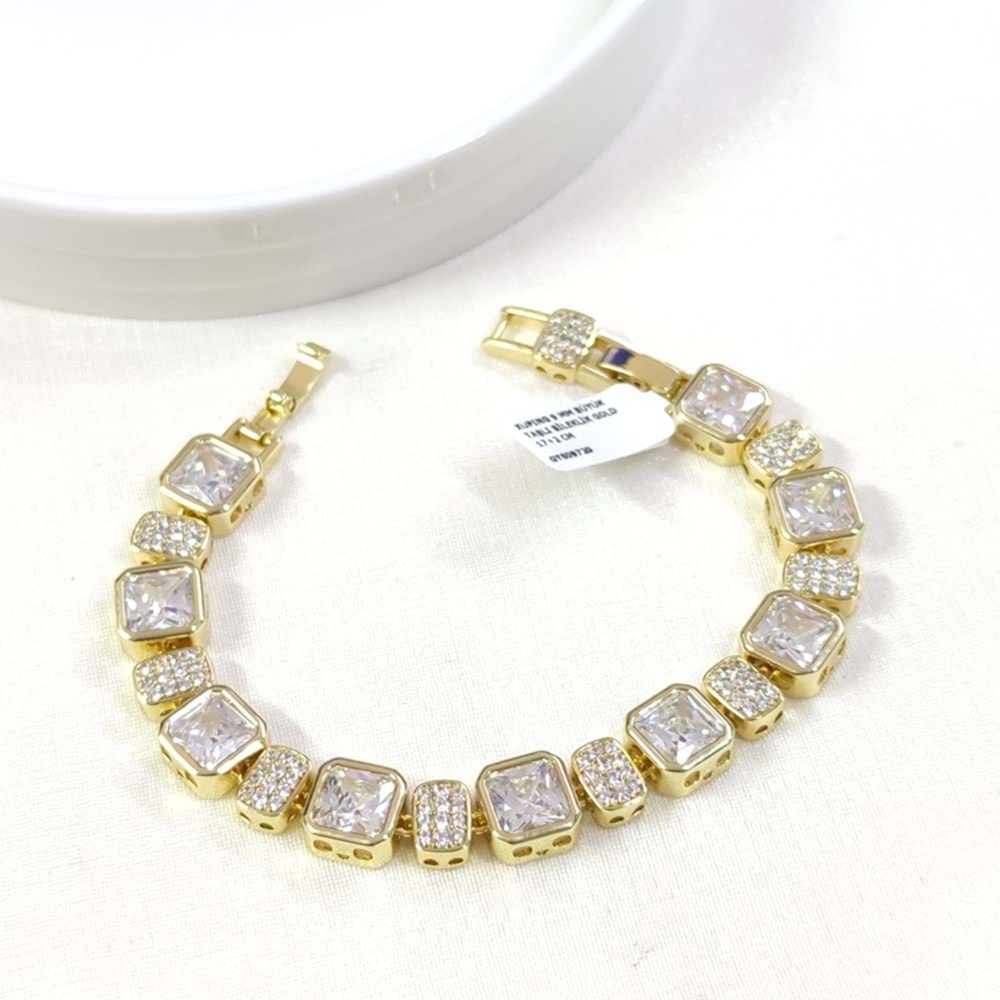XUPING 9 MM BÜYÜK TAŞLI BİLEKLİK GOLD 17+2 CM