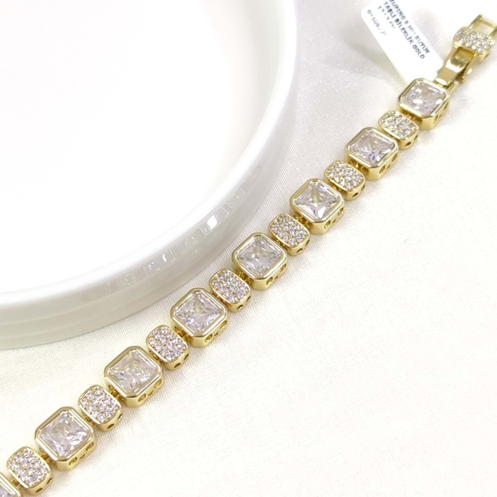 XUPING 9 MM BÜYÜK TAŞLI BİLEKLİK GOLD 17+2 CM