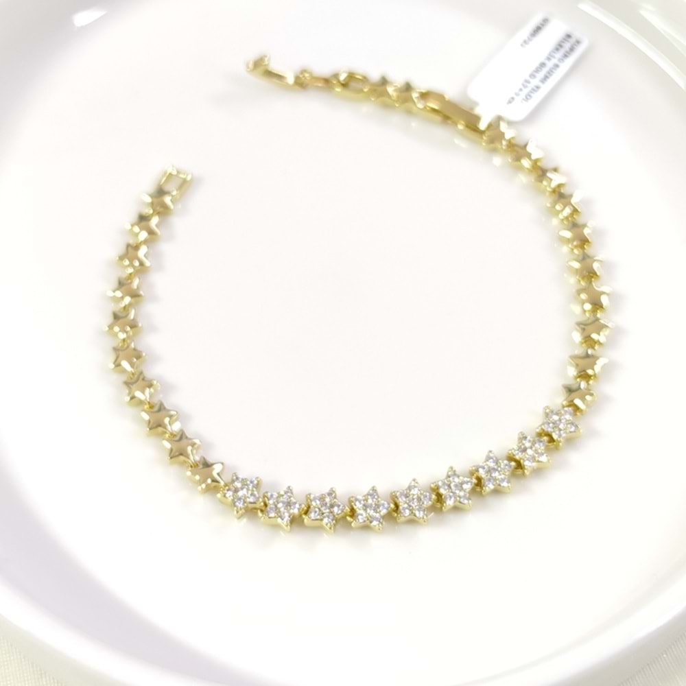 XUPING SÜZME YILDIZ BİLEKLİK GOLD 17+2 CM