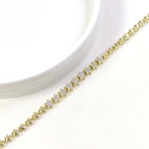 XUPING SÜZME YILDIZ BİLEKLİK GOLD 17+2 CM