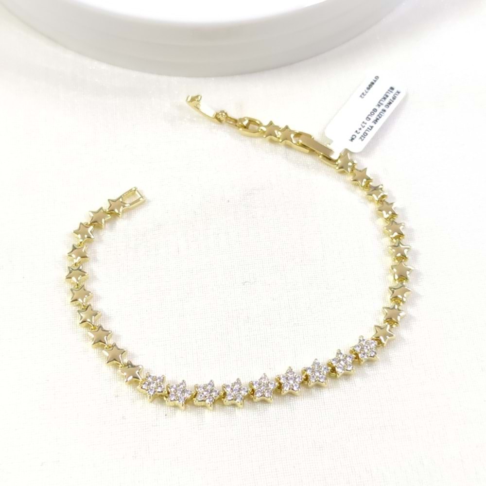 XUPING SÜZME YILDIZ BİLEKLİK GOLD 17+2 CM