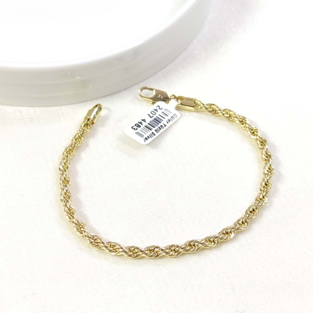 XUPING 4 MM BURGU HALAT BİLEKLİK GOLD 19 CM