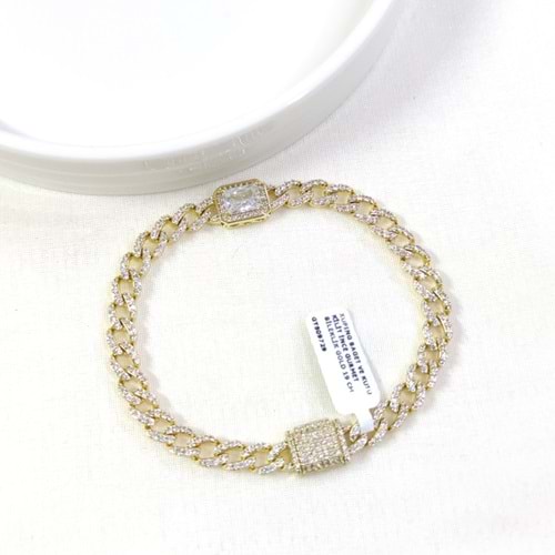 XUPING BAGET VE KUTU KİLİT İNCE GURMET BİLEKLİK GOLD 19 CM