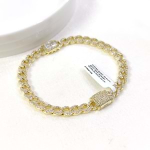 XUPING BAGET VE KUTU KİLİT İNCE GURMET BİLEKLİK GOLD 19 CM